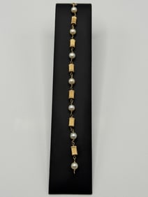 14K Bracelet with Pearls