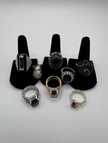 8 Sterling Silver Rings