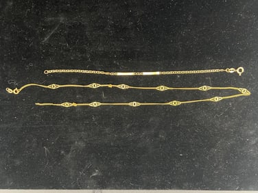 Gold Necklace and Bracelet