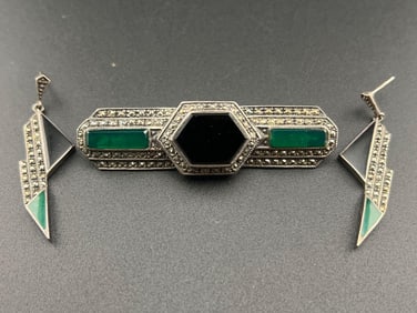 Sterling Art Deco Set