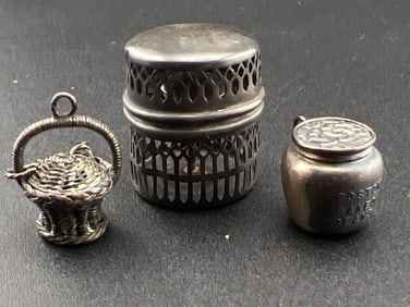 Silver Pendants and Box