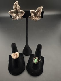 Silver Rings and Earrings