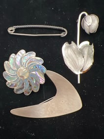 Silver Brooches and Pins