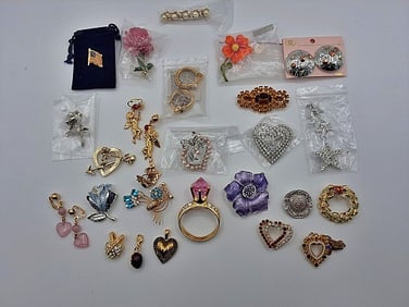 Costume Pins, Pendants and More