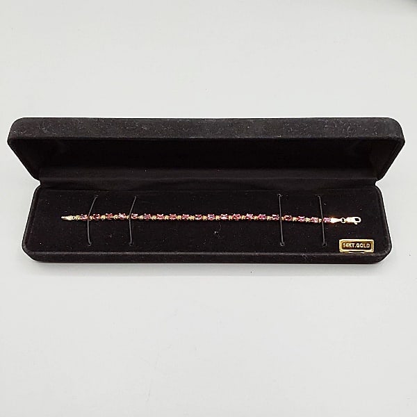 14K Tennis Bracelet with Stones (1 of 5)