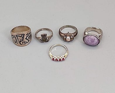 5 Sterling Rings - Carolyn Pollack (1 of 11)