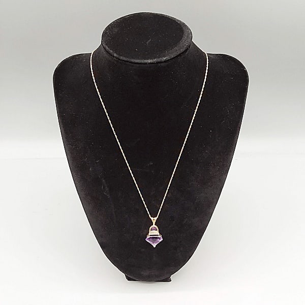 14K Rope Necklace with Pendant (1 of 4)