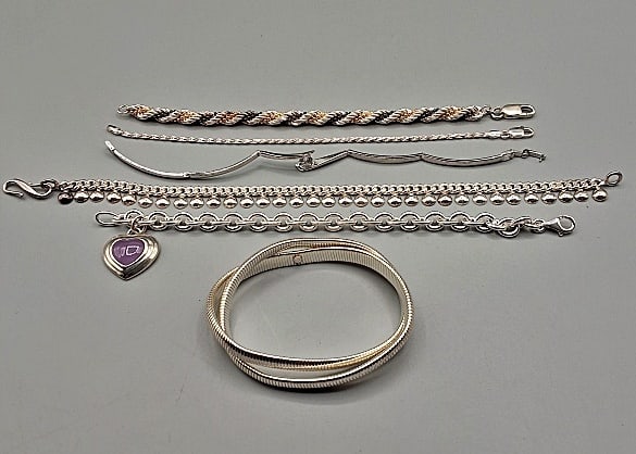 6 Sterling Bracelets (1 of 8)