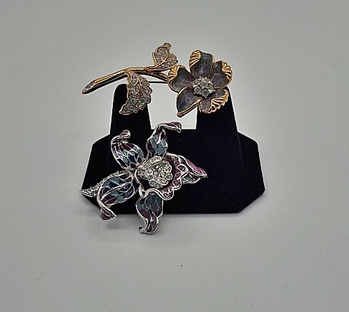 Nolan Miller Orchid and Flower Pin (1 of 6)