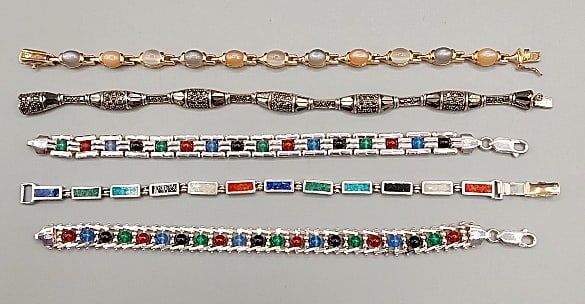 5 Sterling Silver Bracelets (1 of 15)