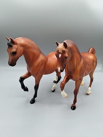 2 Breyer Family Arabian Stallions #814 and #430017 Warehouse Find