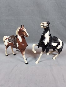 2 Hartland Horses - Semi-Rearing and Chubby Pintos
