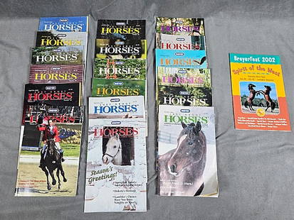 18 Issues of Breyer Just About Horses 2000-2002 and more: 18 Issues of Breyer Just About Horses 2000-2002. Includes 2000 6 issues, 2001 6 issues, and 2002 6 issues and a 2002 Breyerfest Program. In overall good condition with minor wear. Please see photos fo