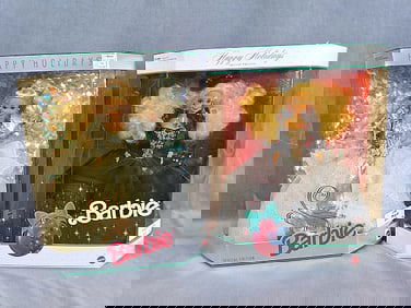 2 Special Edition Happy Holidays Barbies 1991-92