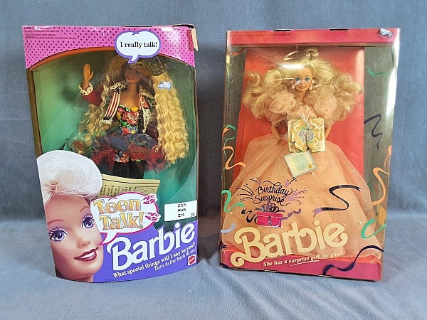Birthday Surprise and Teen Talk Barbies (1 of 17)
