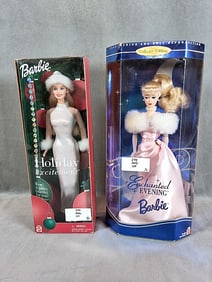 Enchanted Evening and Holiday Excitement Barbies