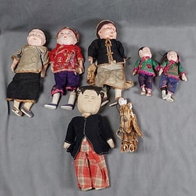 Group of 7 Chinese Dolls