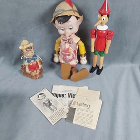 3 Vintage Pinocchio Toys