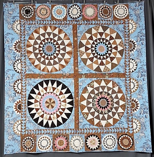 Blue Toile Compass Quilt (1 of 13)