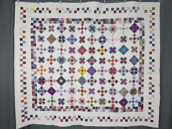 9 Patch on Point Repro Quilt (1 of 9)