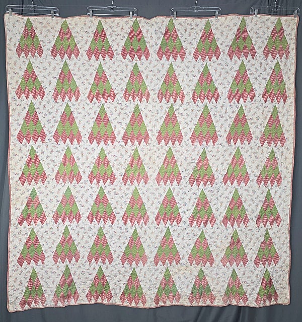Antique c1870 Arrowheads Quilt (1 of 13)