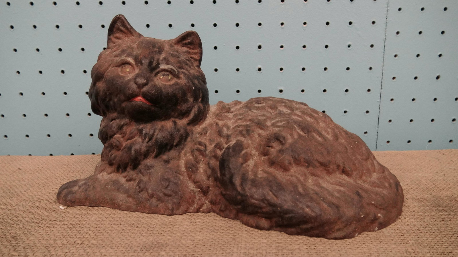 Antique Cast Iron Cat Door Stop: Antique Cast Iron Cat Door Stop, not reproduction, great patina.