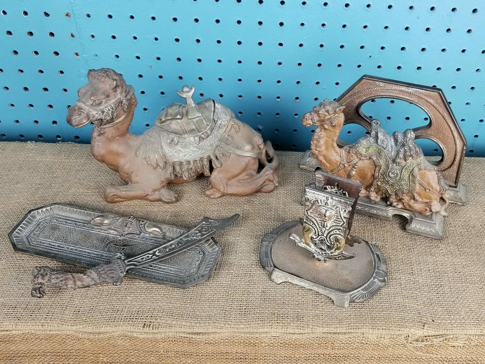 Unusual circa 1910 Camel Figaro Desk Collection (1 of 9)