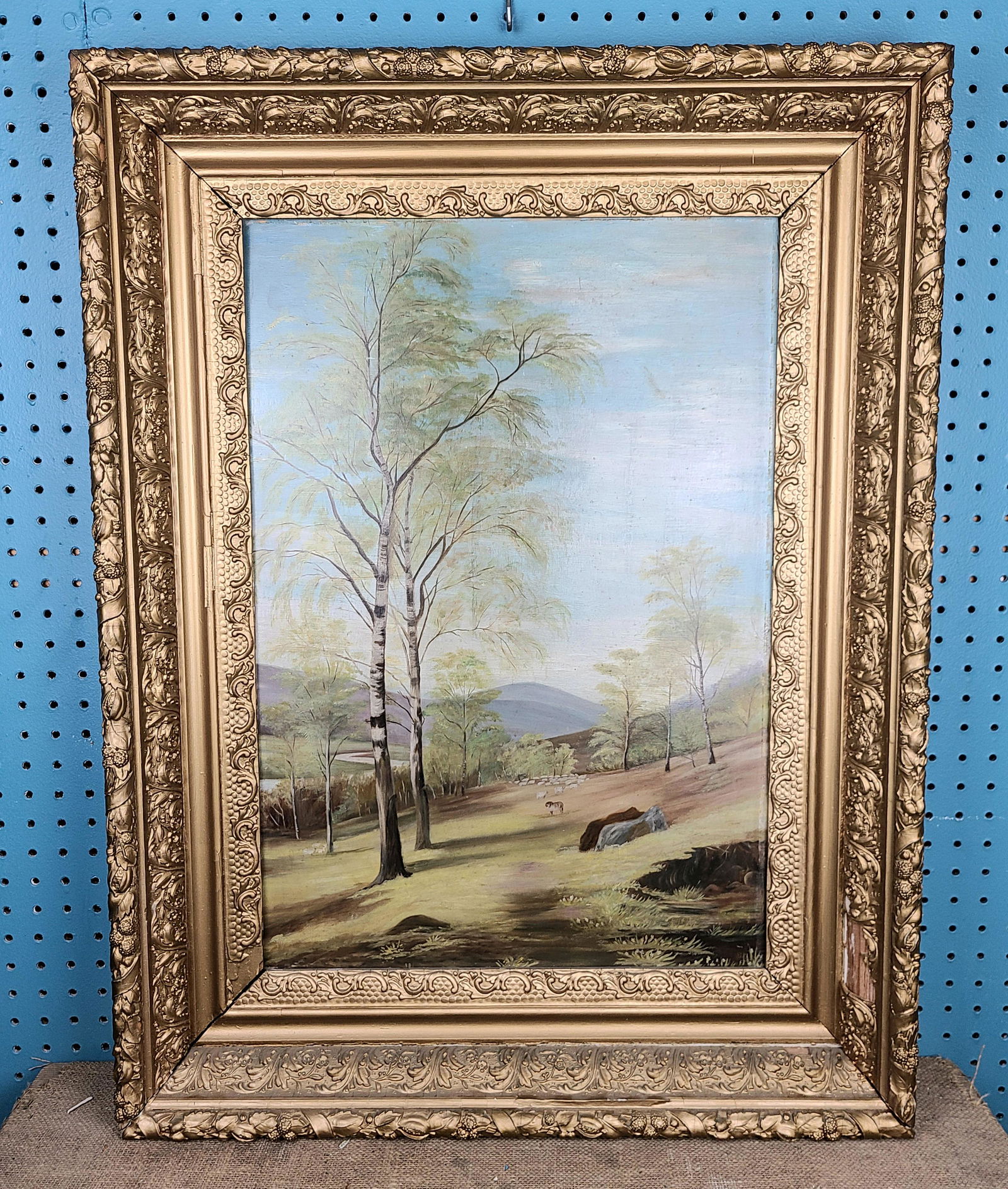 Antique o/c Landscape with Birch Trees (1 of 7)