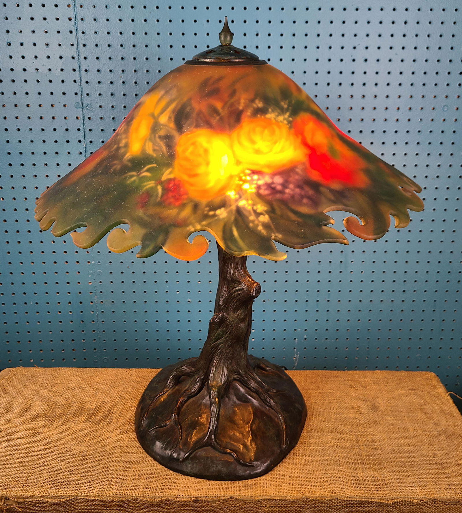 Ulla Darni Original Carved ShadeTable Lamp signed, and (1 of 7)