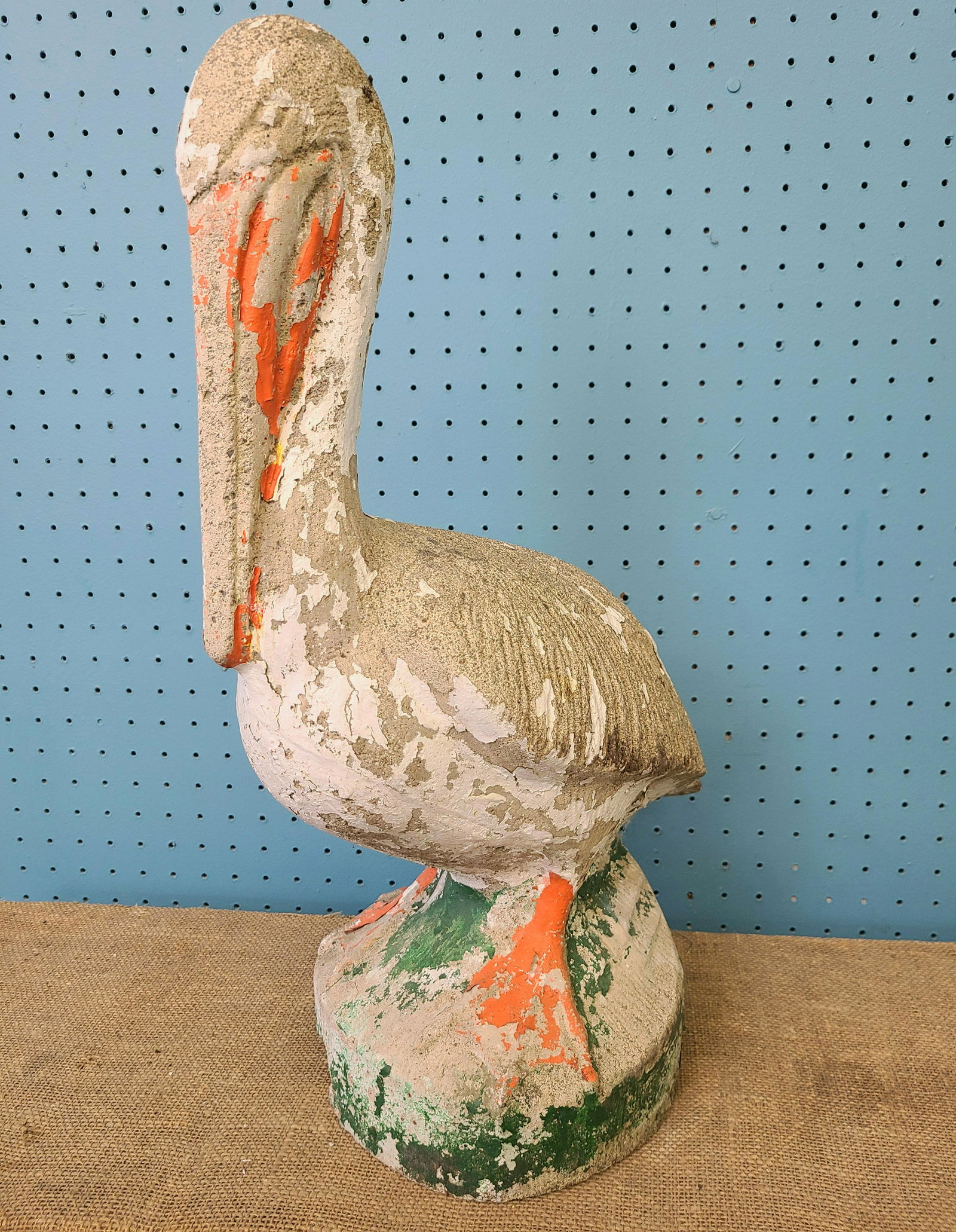 Antique Cast Cement Garden Pelican (1 of 8)