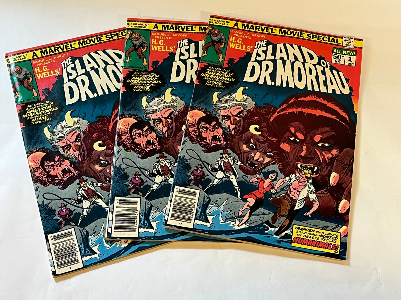 3 Marvel Comics #1 The Island of Dr. Moreau (1 of 7)