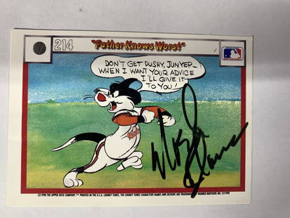 LOONEY TUNES CARD SIGNED BY MEL BLANC: LOONEY TUNES CARD SIGNED BY MEL BLANC PERSONALIZED. Seven G's Auctions does not confirm authenticity of signatures if a COA is provided any questions, please contact COA company. Autograph