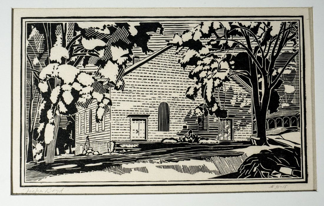 Fiske Boyd "Blooming Grove Church" 1929 Signed Numbered (1 of 6)
