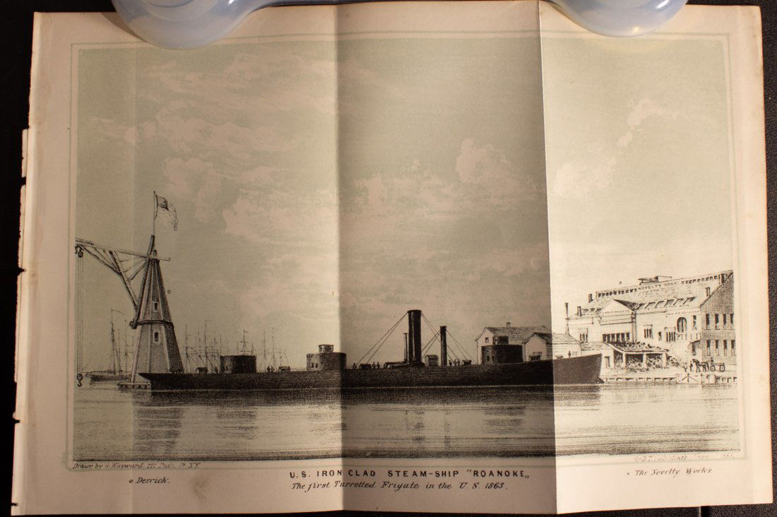 Ironclad Steamship (Roanoke) 1863 D.T. Valentine (1 of 2)