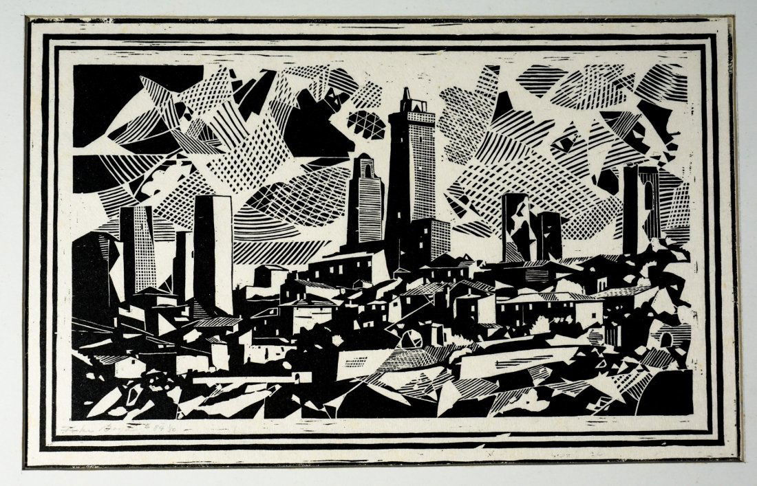 Fiske Boyd "Towers on a Hilltop" 1928 Signed Numbered (1 of 6)