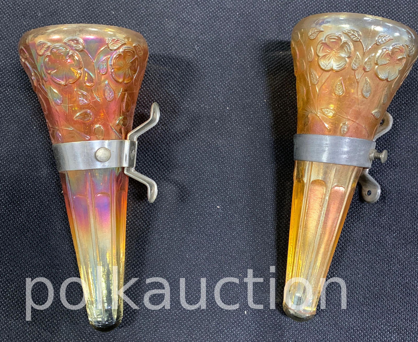 1920's Marigold Carnival Glass Automobile Car Vase (1 of 3)