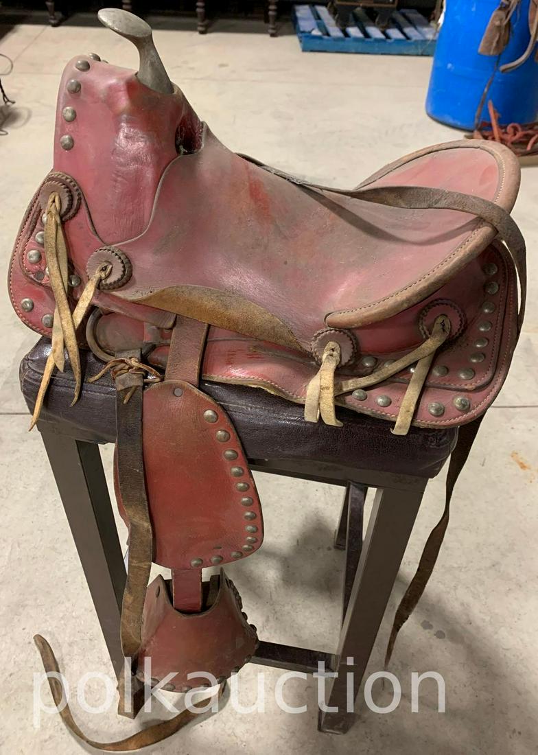 Antique Youth Western Saddle (1 of 5)
