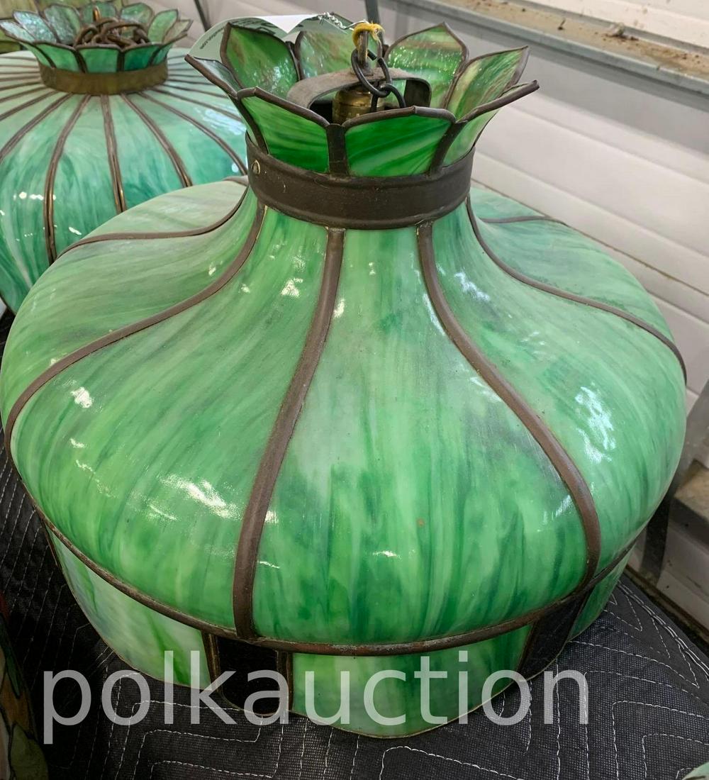 Leaded Glass Hanging Light (1 of 3)