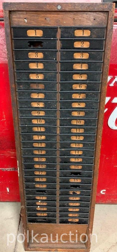 Antique Time Card Holder (1 of 3)