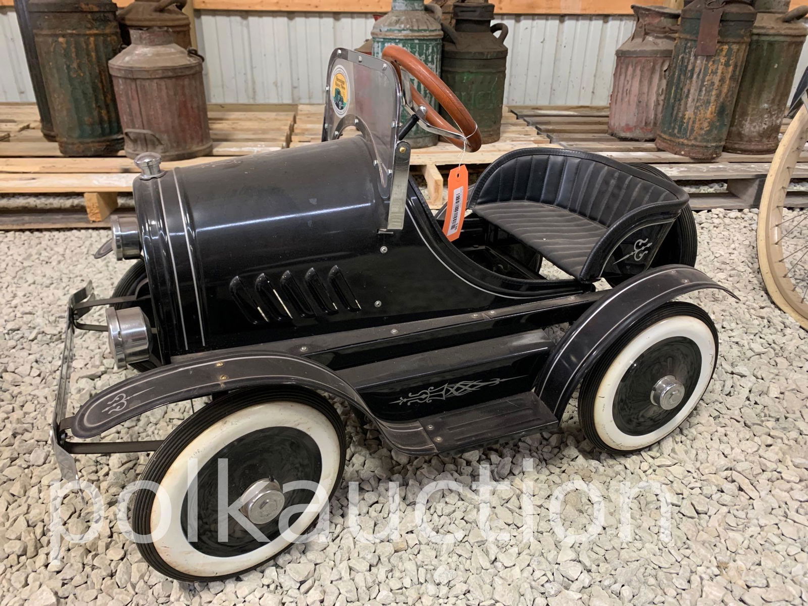 136-BLACK ROADSTER PEDAL CAR (1 of 6)