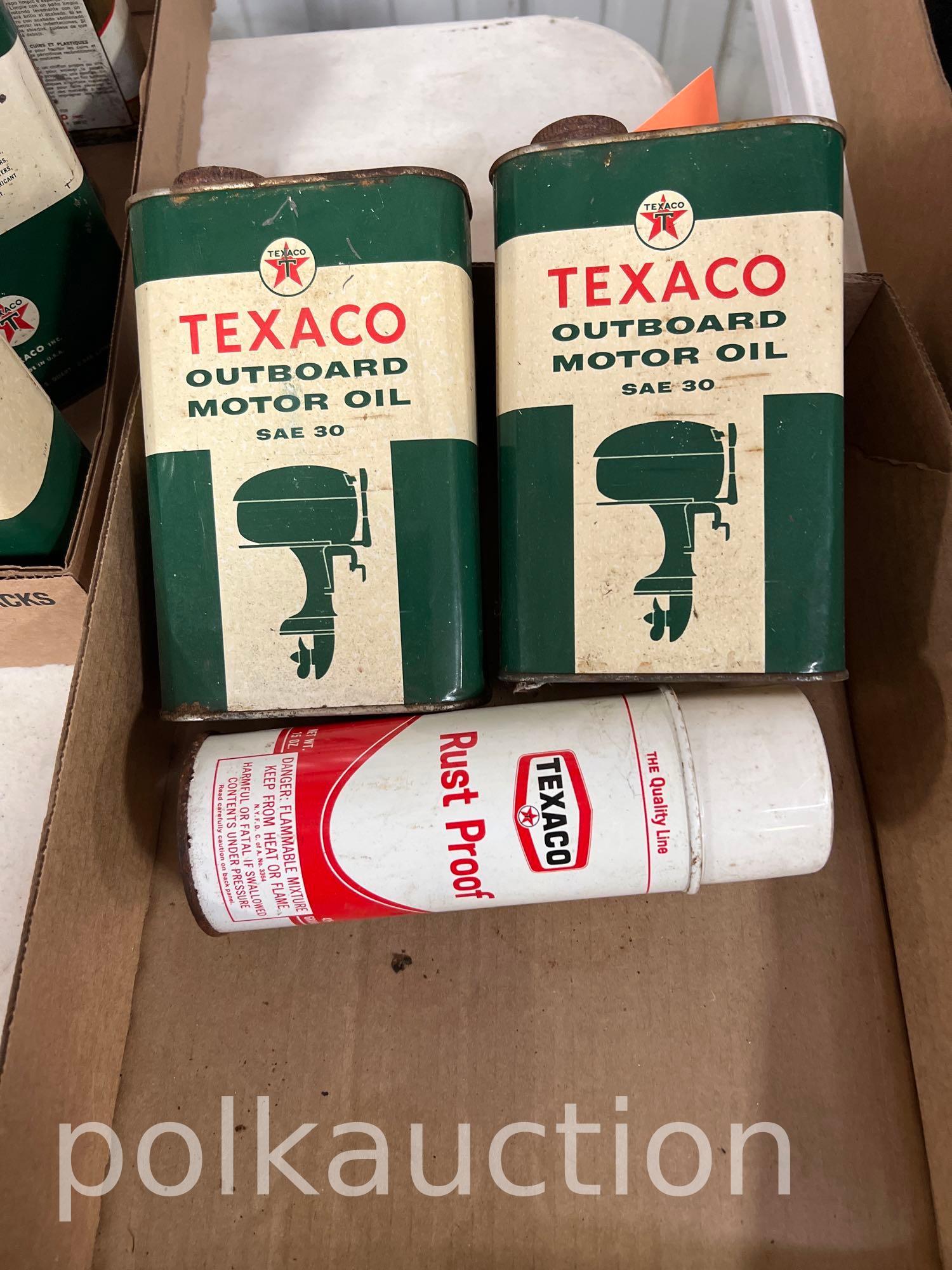 1-NOS TEXACO OIL CANS (1 of 2)