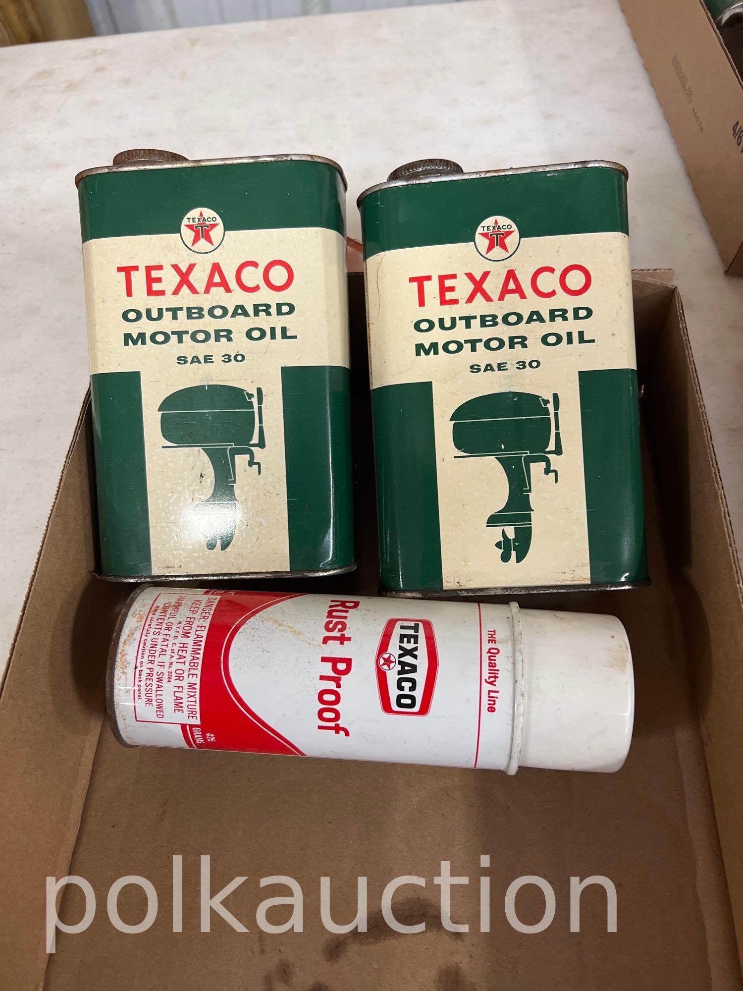 3-NOS TEXACO OIL CANS (1 of 2)