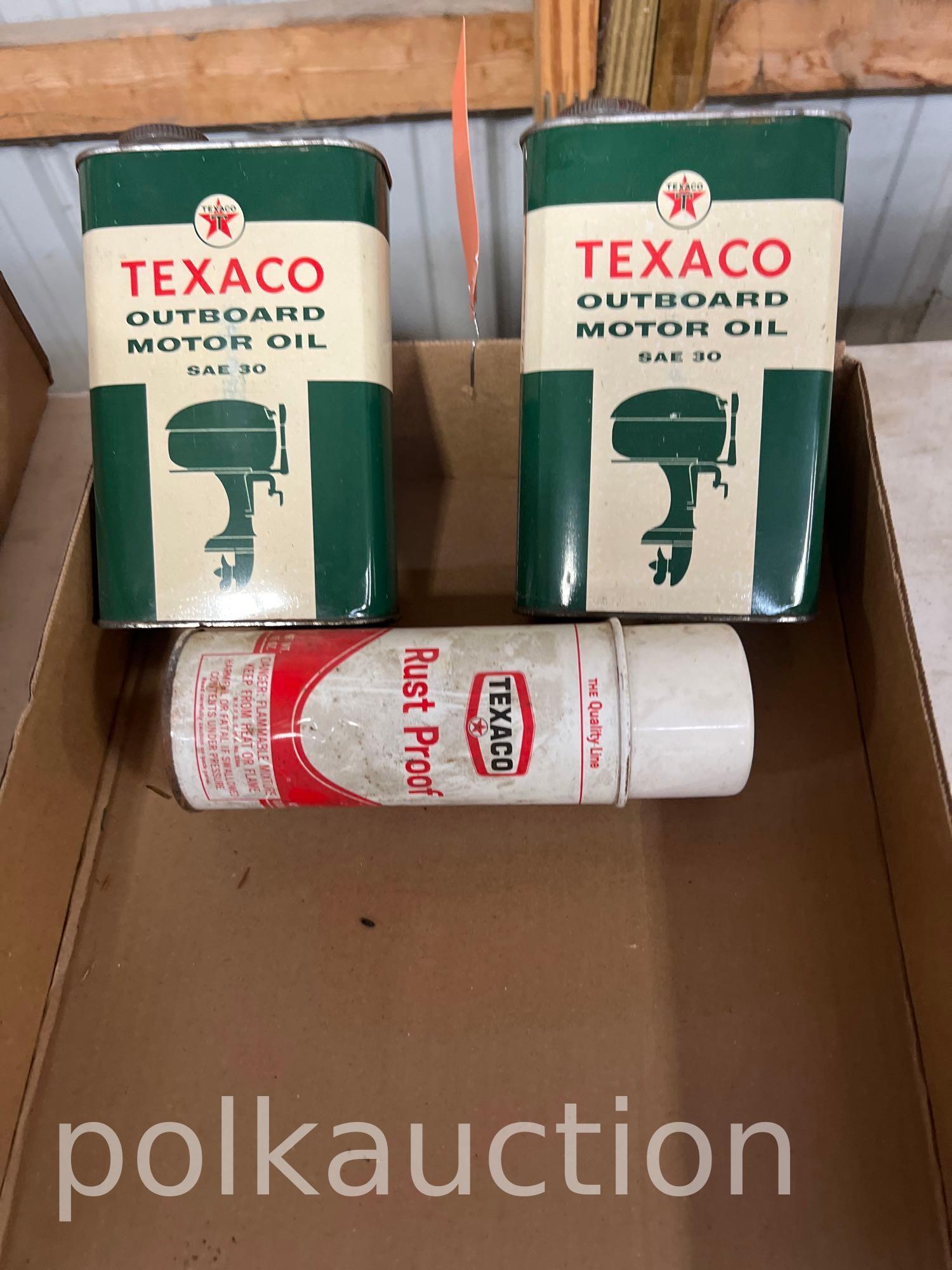 5-NOS TEXACO OIL CANS (1 of 2)