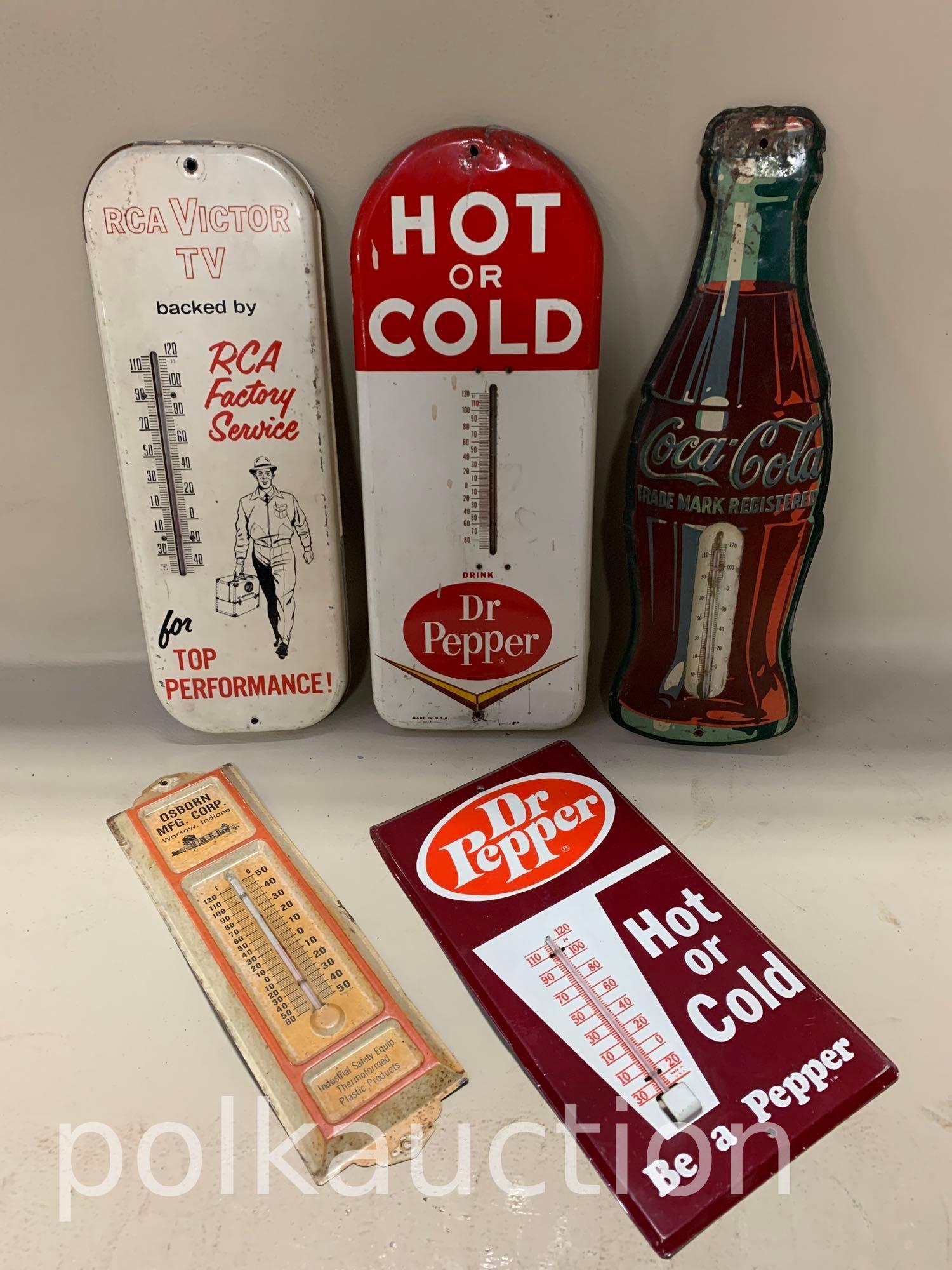 181-(5) VINTAGE THERMOMETERS (1 of 2)