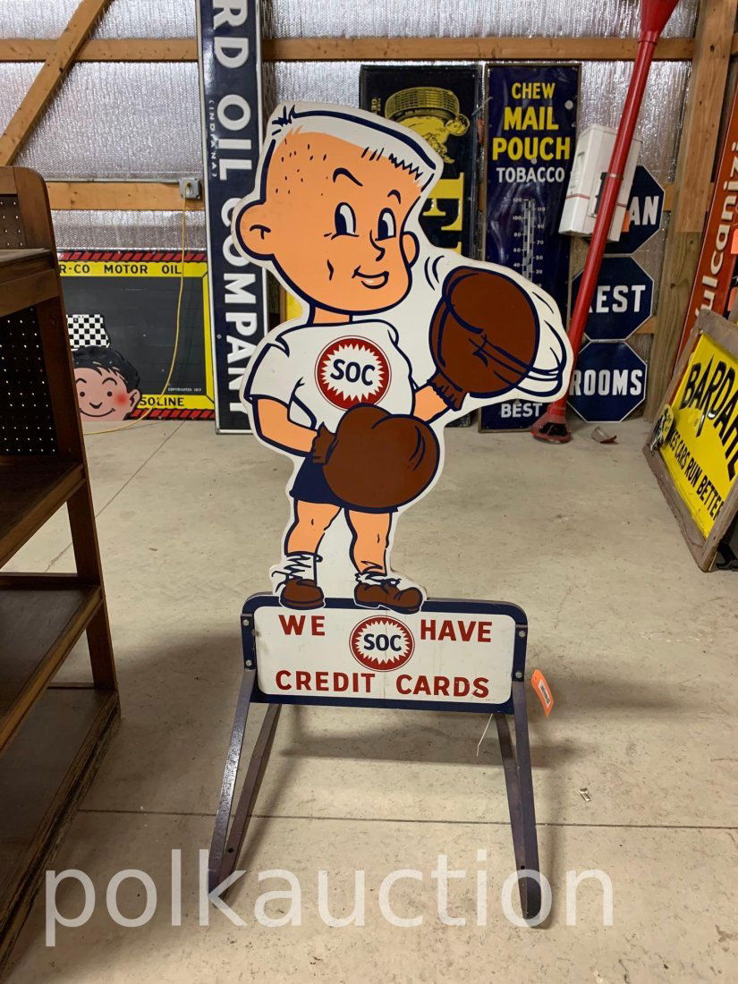 393-SOC. CREDIT CARD ADVERTISEMENT SIGN (1 of 2)