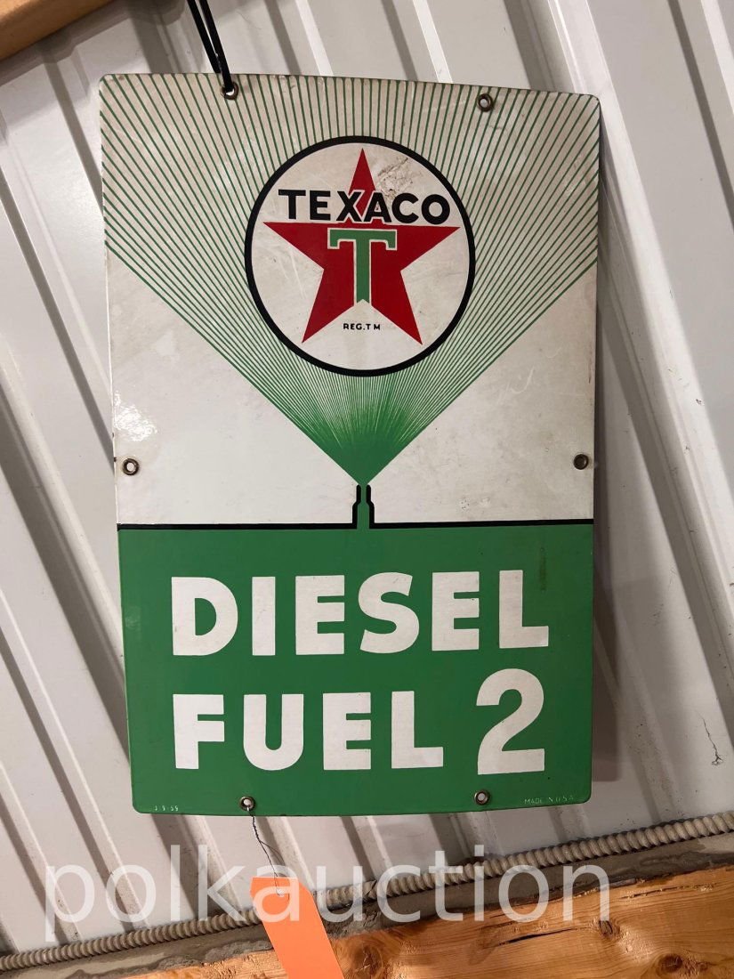 71-PORCELAIN TEXACO FUEL 2 SIGN (1 of 4)