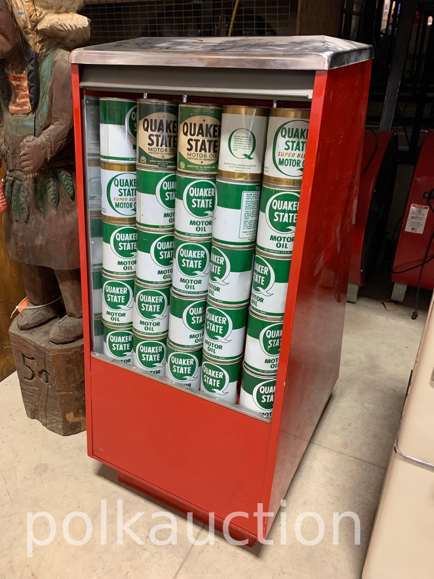418-VINTAGE QUAKER STATE OIL CABINET (1 of 6)