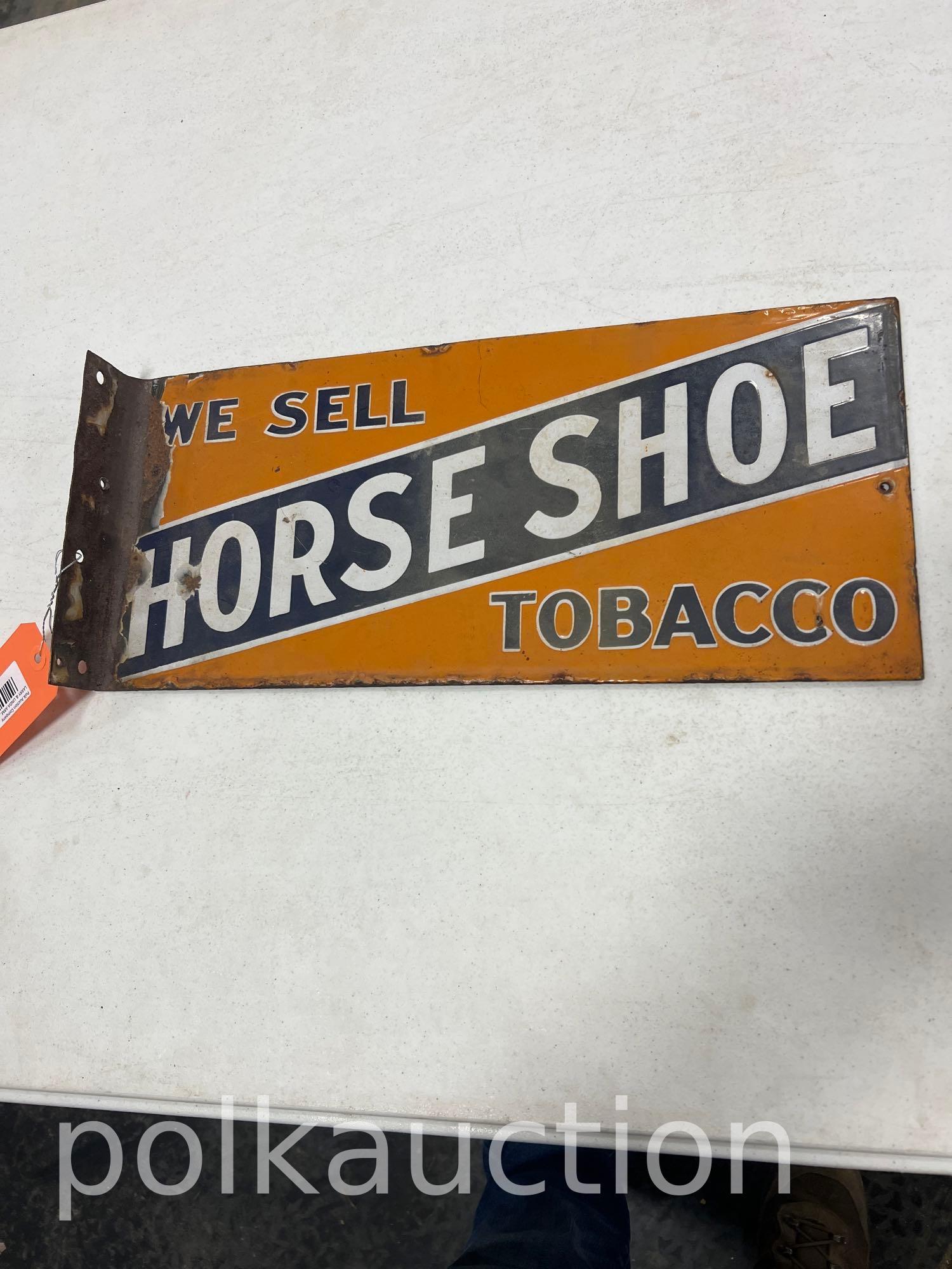 643 Porcelain Horseshoe Tobacco Sign