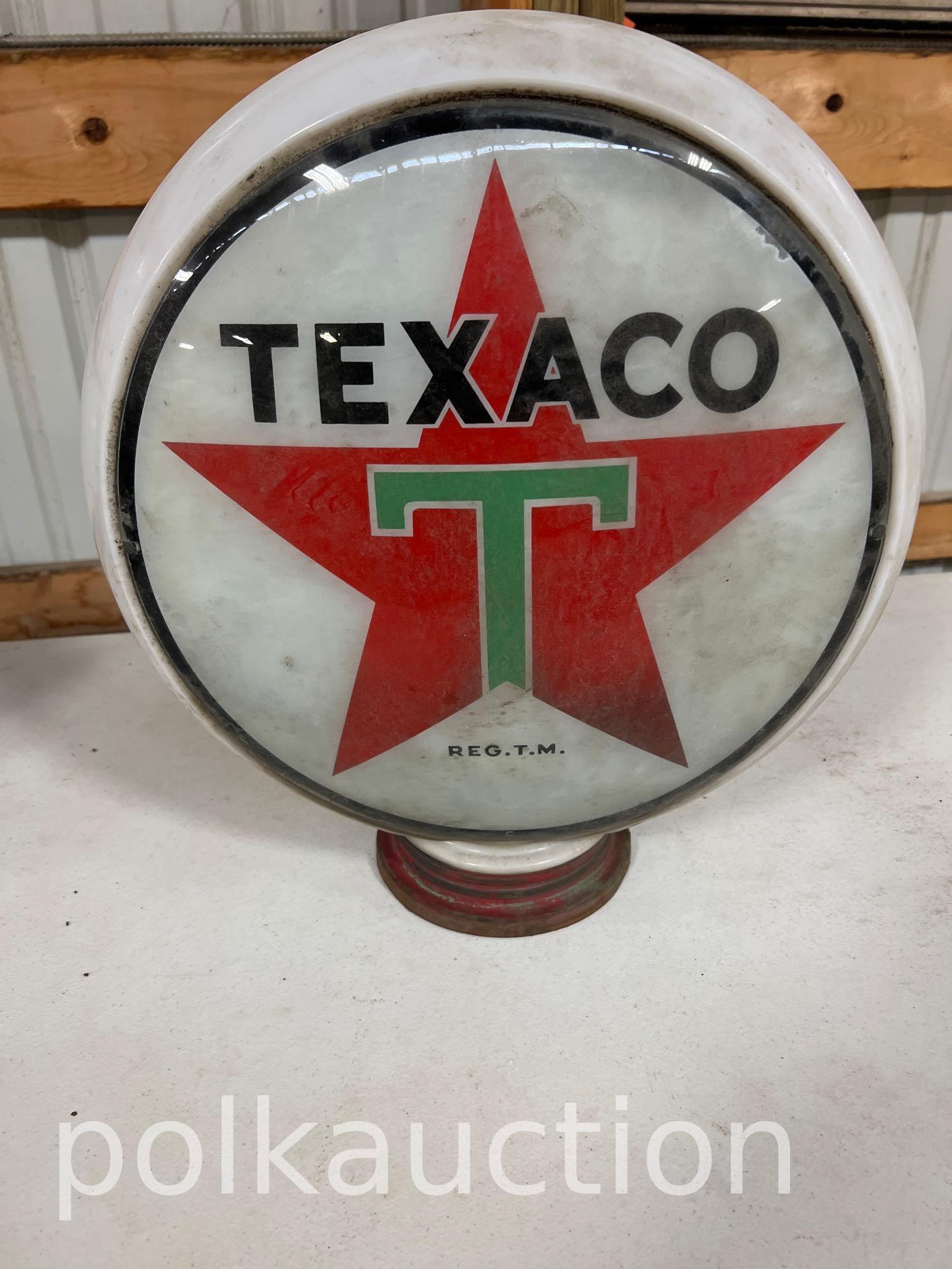 15-ORIGINAL TEXACO GAS PUMP GLOBE (1 of 2)