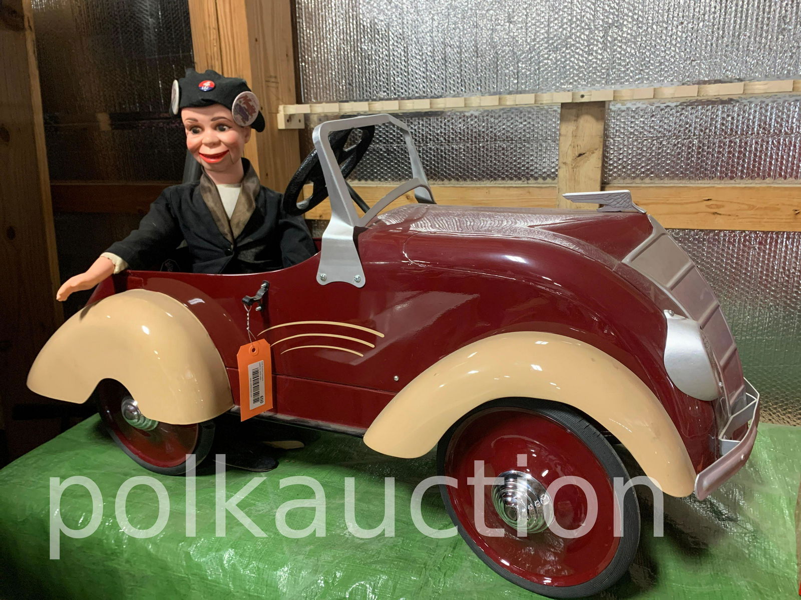 650-ROADSTER PEDAL CAR WITH VENTRILOQUIST DOLL (1 of 3)